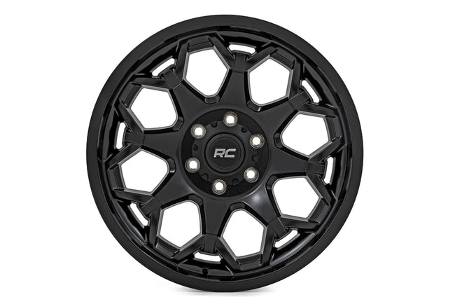 Rough Country 80 Series Wheel | One-Piece | Semi Gloss Black | 20x9 | 6x5.5 | 0mm - The Suspension Specialists