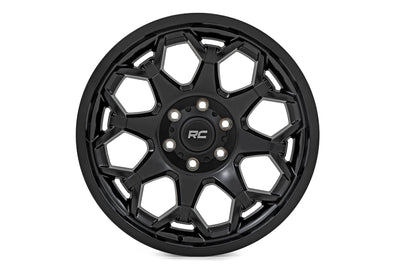 Rough Country 80 Series Wheel | One-Piece | Semi Gloss Black | 20x10 | 5x5 | -19mm - The Suspension Specialists