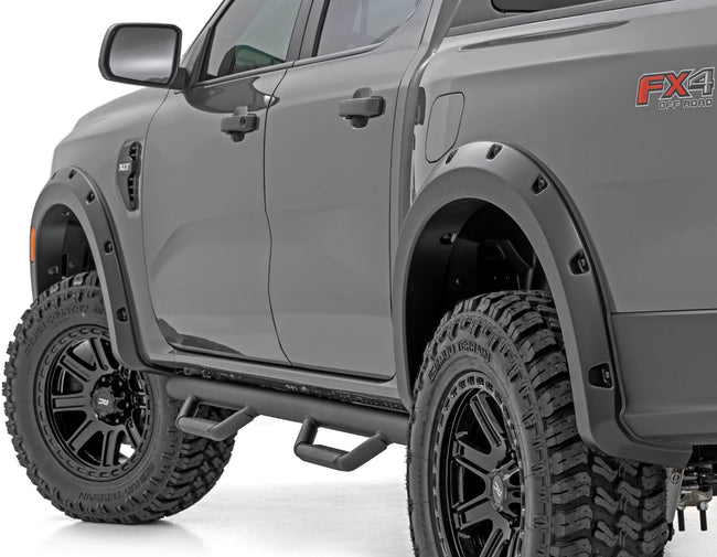 Rough Country Pocket Fender Flares | JS Iconic Silver | Ford Ranger 2WD/4WD (2024-2025) - The Suspension Specialists