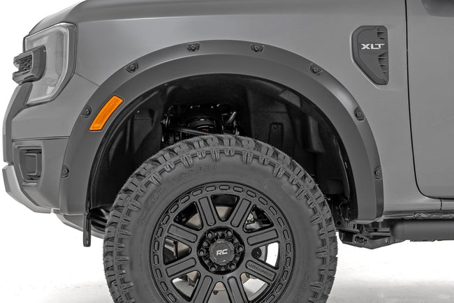 Rough Country Pocket Fender Flares | JS Iconic Silver | Ford Ranger 2WD/4WD (2024-2025) - The Suspension Specialists