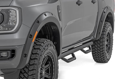 Rough Country Pocket Fender Flares | G1 Absolute Black | Ford Ranger 2WD/4WD (2024-2025) - The Suspension Specialists