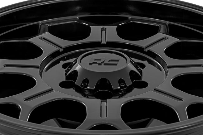 Rough Country 77 Series Wheel | One-Piece | Semi Gloss Black | 20x9 | 6x5.5 | 0mm - The Suspension Specialists