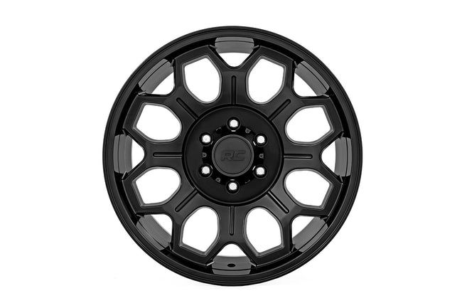 Rough Country 77 Series Wheel | One-Piece | Semi Gloss Black | 20x9 | 6x135 | +18mm - The Suspension Specialists