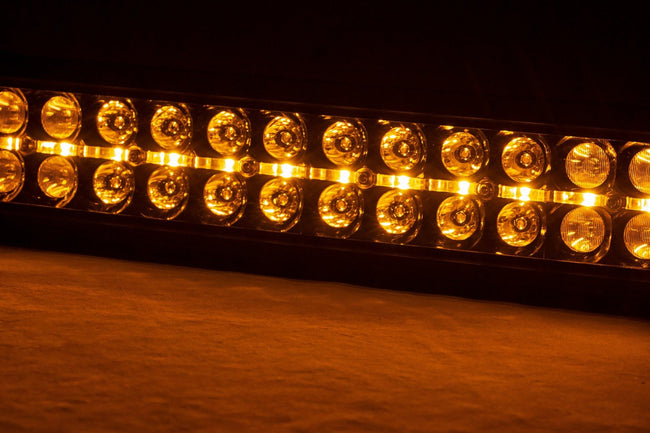 Rough Country 30 Inch Black Series LED Light Bar | Curved | Dual Row | Amber DRL - The Suspension Specialists