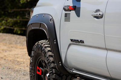 Rough Country Fender Flares | Defender | 8W7 Blue Crush | Toyota Tacoma 2WD/4WD (2016-2023)