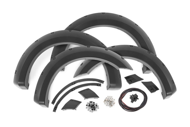 Rough Country Pocket Fender Flares | JS Iconic Silver | Ford F-150 2WD/4WD (2018-2020)