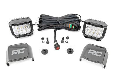 LED Light Kit | Ditch Mount |  2" Chrome Pair | Wide | Ford Bronco 4WD (21-25) - The Suspension Specialists