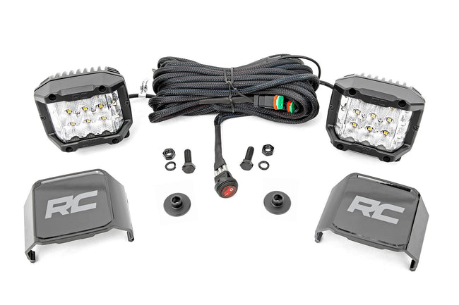 LED Light Kit | Ditch Mount |  2" Chrome Pair | Wide | Ford Bronco 4WD (21-25) - The Suspension Specialists