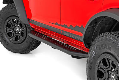 Rough Country OV2 Running Boards | Side Step Bars | 4-Door | Ford Bronco 4WD (2021-2025) - The Suspension Specialists