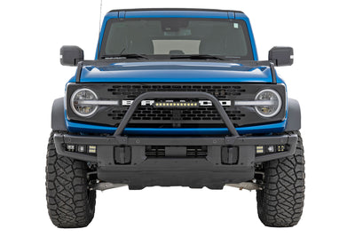 Safari Bar | 12" LED Light Bar | Black | DRL | Single Row | OE Modular Steel | Ford Bronco (21-25) - The Suspension Specialists