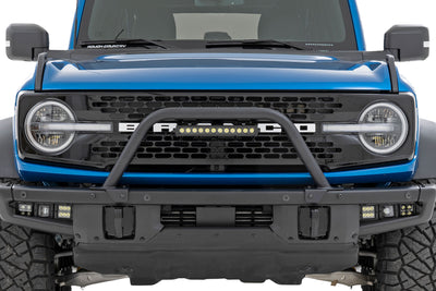 Safari Bar | 12" LED Light Bar | Black | Single Row | OE Modular Steel | Ford Bronco (21-25) - The Suspension Specialists