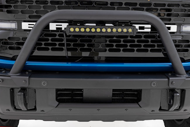 Safari Bar | 12" LED Light Bar | Black | DRL | Single Row | OE Modular Steel | Ford Bronco (21-25) - The Suspension Specialists