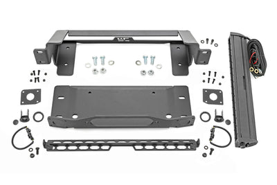 High Winch Mount | All Models | 20 Inch Black Single Row LED | DRL | Ford Bronco (21-25) - The Suspension Specialists