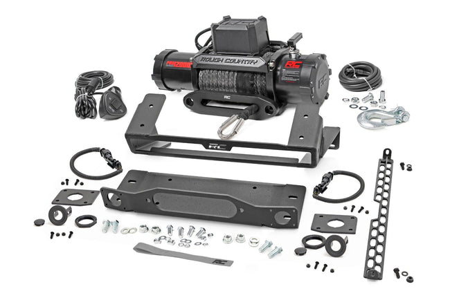 Rough Country High Winch Mount | All Models | 12000S | Ford Bronco 4WD (2021-2025) - The Suspension Specialists