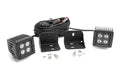 LED Light | Cab Mount | 2" Black Pair | Flood | Can-Am Defender HD 5/HD 8/HD 9/HD 10 - The Suspension Specialists