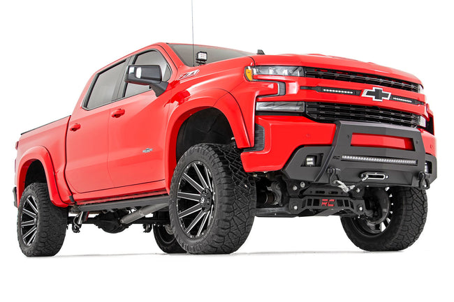 Rough Country Fender Flares | SF1 | GAZ Summit White | Chevy Silverado 1500 2WD/4WD (2019-2026 & Refresh)