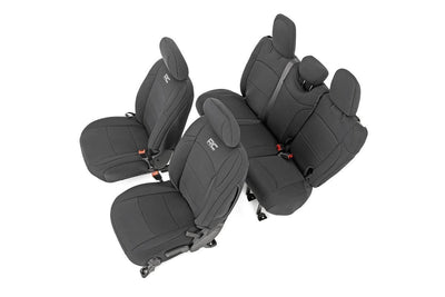 Seat Covers | Front and Rear w/ Armrest | Jeep Wrangler Unlimited 4WD (18-25)