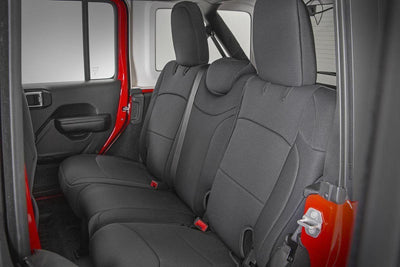 Seat Covers | Front and Rear w/ Armrest | Jeep Wrangler Unlimited 4WD (18-25)