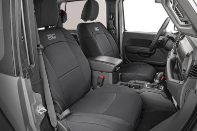Seat Covers | Front and Rear w/ Armrest | Jeep Wrangler Unlimited 4WD (18-25)
