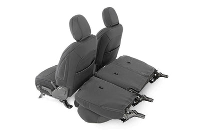 Seat Covers | Front and Rear w/ Armrest | Jeep Wrangler Unlimited 4WD (18-25)