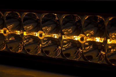 20 Inch Chrome Series LED Light Bar | Dual Row | Amber DRL