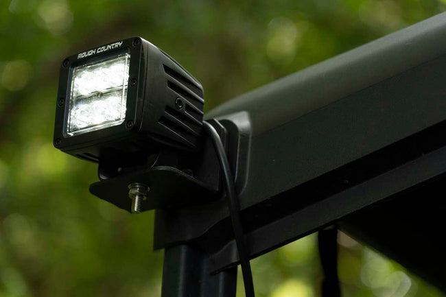LED Light | Cab Mount | 2" Black Pair | Flood | Can-Am Defender HD 5/HD 8/HD 9/HD 10 - The Suspension Specialists