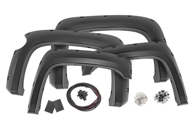 Rough Country Pocket Fender Flares | 5'9" Bed | 46 Stealth Gray | Chevy Silverado 1500 (07-13)