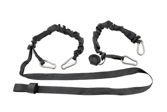 Elastic Straps | Carabiner Ends | 1" X 6' | Pair - The Suspension Specialists
