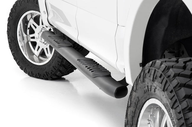 Oval Nerf Step | Crew Cab | Black | Ford F-150/Lightning/F-250/F-350/Raptor (15-26) - The Suspension Specialists