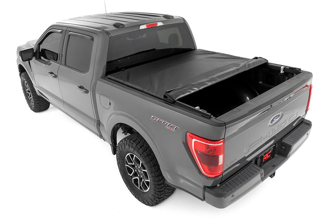 Soft Roll Up Bed Cover | 5'7" Bed | Ford F-150/F-150 Lightning/Raptor  (15-25) - The Suspension Specialists