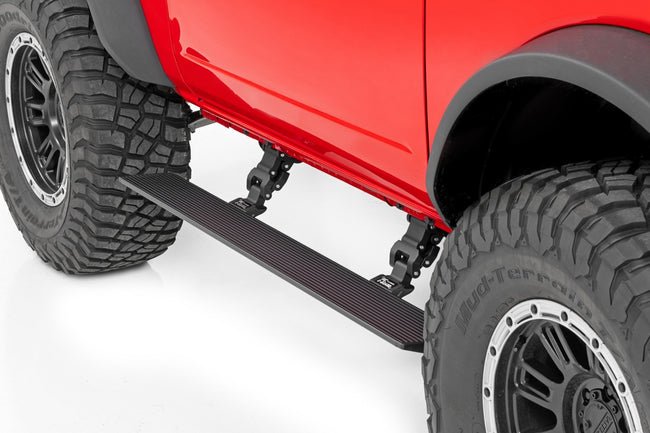 Rough Country Power Running Boards | Dual Electric Motor | 2 Door | Ford Bronco (2 Door) (21-25) - The Suspension Specialists