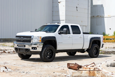 Rough Country Pocket Fender Flares | 6'7" & 8' Bed | GCN Victory Red | Chevy Silverado 1500/2500HD/3500HD (07-14)