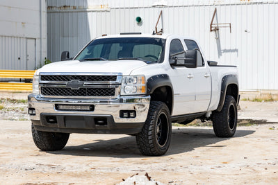 Rough Country Pocket Fender Flares | 6'7" & 8' Bed | GCN Victory Red | Chevy Silverado 1500/2500HD/3500HD (07-14)