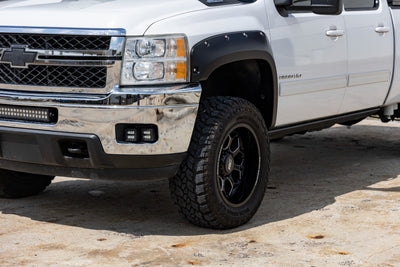 Rough Country Pocket Fender Flares | 6'7" & 8' Bed | 836 Blue Granite | Chevy Silverado 1500/2500HD/3500HD (07-14)