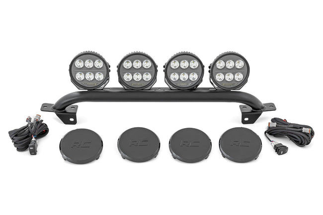 Light Bar Mount | 6.5 Inch Round LED (Quad) | OE Modular Steel | Ford Bronco (21-25) - The Suspension Specialists
