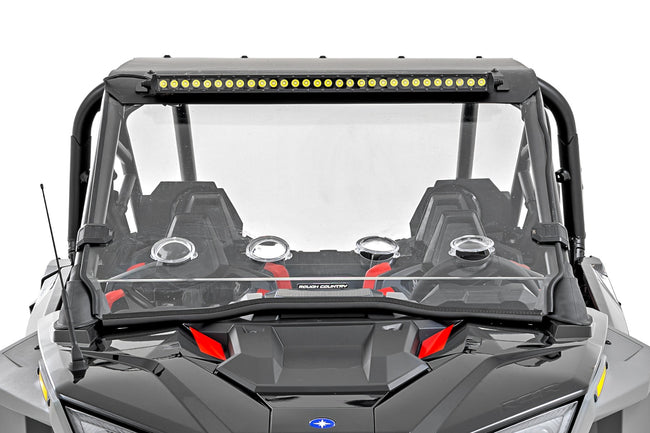 30" Single Row Light Mount | Front | Black Series | White DRL | Polaris RZR Turbo R - The Suspension Specialists