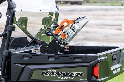 Chainsaw Carrier | Bed Side Mount | Multiple Makes & Models (Polaris/Can-Am) - The Suspension Specialists