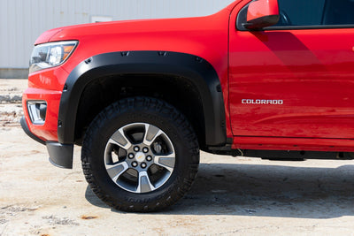 Rough Country Pocket Fender Flares | G9K Satin Steel | Chevy Colorado 2WD/4WD (2015-2022) - The Suspension Specialists