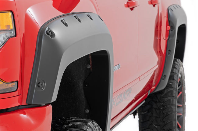 Rough Country Pocket Fender Flares | 5'9" Bed | GPA Graphite | Chevy Silverado 1500 (14-18 & Classic)