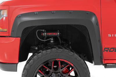 Rough Country Pocket Fender Flares | 5'9" Bed | GJI Shadow Gray | Chevy Silverado 1500 (14-18 & Classic)