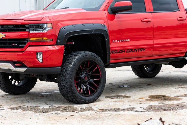 Rough Country Fender Flares | Defender l 5'9" Bed  | GPA Graphite | Chevy Silverado 1500 (14-18 & Classic)