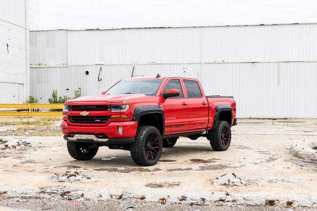Rough Country Fender Flares | Defender l 5'9" Bed  | GXG Tungsten | Chevy Silverado 1500 (14-18 & Classic)