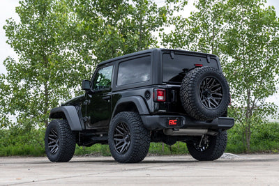 Rough Country 95 Series Wheel | Machined One-Piece | Gloss Black | 20x10 | 5x5 | -19mm - The Suspension Specialists