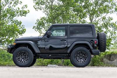 Rough Country 95 Series Wheel | Machined One-Piece | Gloss Black | 20x10 | 5x5 | -19mm - The Suspension Specialists