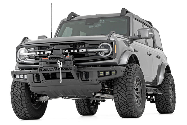 High Winch Mount | All Models | 12000S | 20 Inch Black Single Row LED | Ford Bronco (21-25) - The Suspension Specialists
