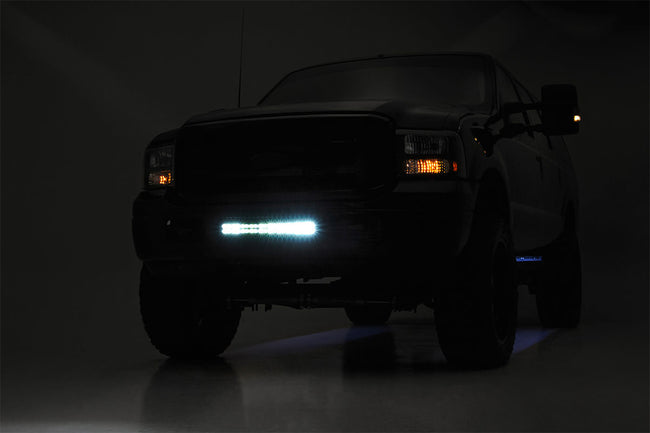 LED Light Kit | Bumper | 20" Chrome Dual Row | White DRL | Ford F-250/F-350 Super Duty (05-07) - The Suspension Specialists