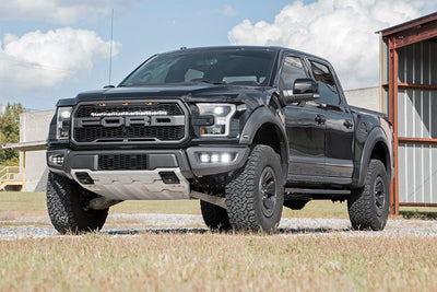 LED Light Kit | Fog Mount | Triple 2" Black Pair | Ford Raptor 4WD (17-20) - The Suspension Specialists