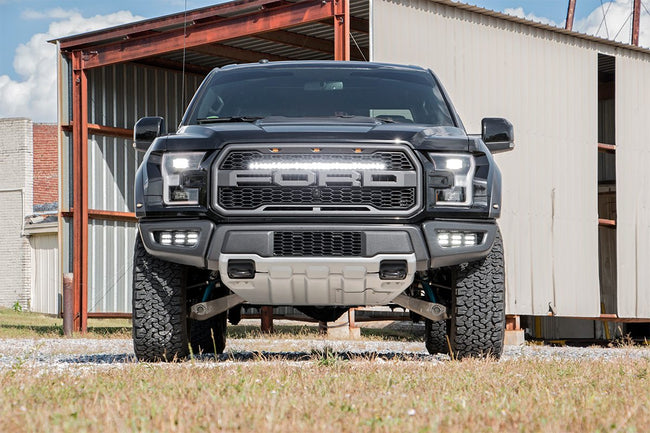LED Light Kit | Fog Mount | Triple 2" Black Pair | White DRL | Ford Raptor (17-20) - The Suspension Specialists
