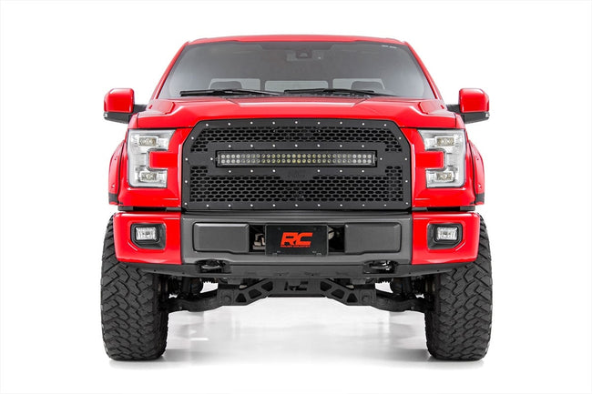Mesh Grille | 30" Dual Row LED | Black | Ford F-150 2WD/4WD (2015-2017) - The Suspension Specialists
