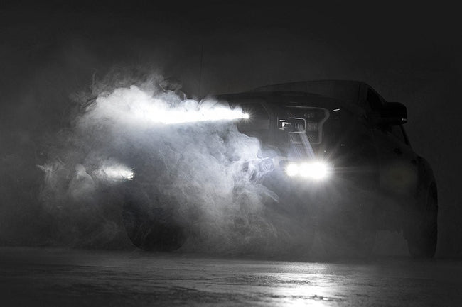 LED Light Kit | Fog Mount | Triple 2" Black Pair | White DRL | Ford Raptor (17-20) - The Suspension Specialists